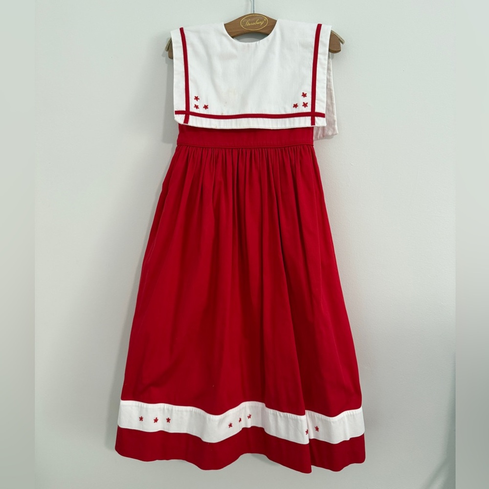 Strasburg Red and White Kids Dress